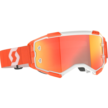 SCOTT Fury vit med orange lins