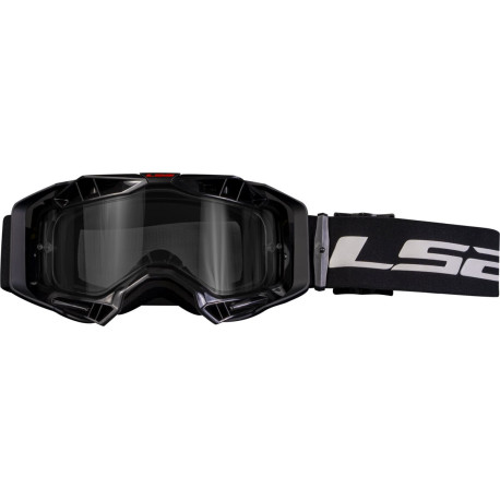 LS2 Aura Enduro svart ram, klar lins