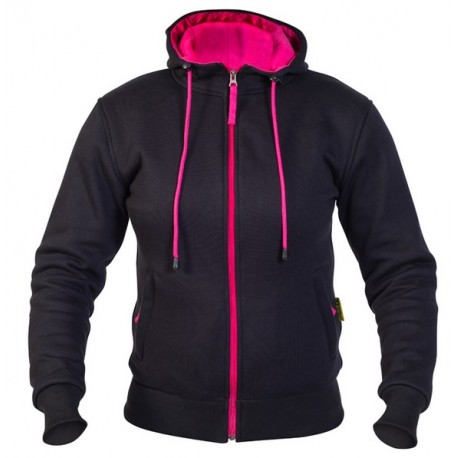 Robin Kevlartröja Fleece Hoodie Dam - svart/rosa